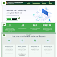 National Data Repository Analytical Database screenshot
