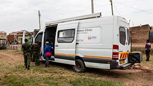 Medical care vehicle in Kenya